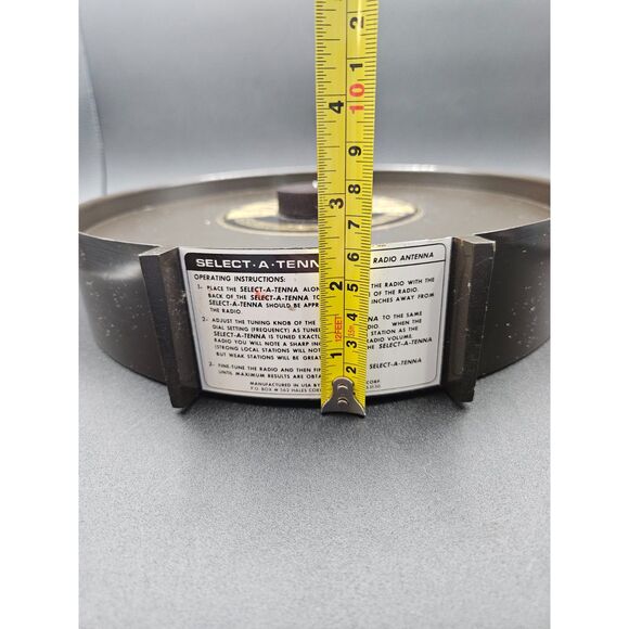 Vintage SELECT-A-TENNA AM Radio Signal Booster Antenna Extender MCM Brown & Gold - Picture 6 of 6